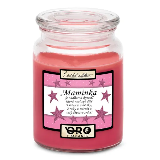 Svíčka Maminka – život v srdci (Vůně svíčky: Višně v čokoládě)