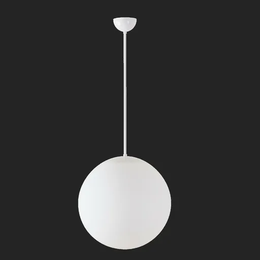 OSMONT ADR68802 ADRIA P3 závěsné skleněné svítidlo bílá IP40 4000 K 27W LED nouzové kombinované 1 h