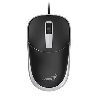 Myš drátová, Genius DX-123, černo-šedá, optická, 1200DPI