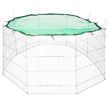 Tectake Výběh pro malá zvířata ohrádka s bezpečnostní sítí O 204cm, zelená (402395)