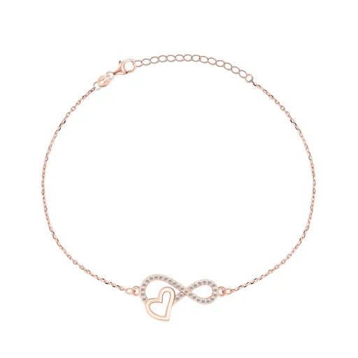 Brilio Silver Půvabný pozlacený náramek se zirkony BRC43R