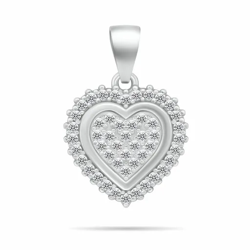 Brilio Silver Oslnivý stříbrný přívěsek se zirkony Srdce PEN06