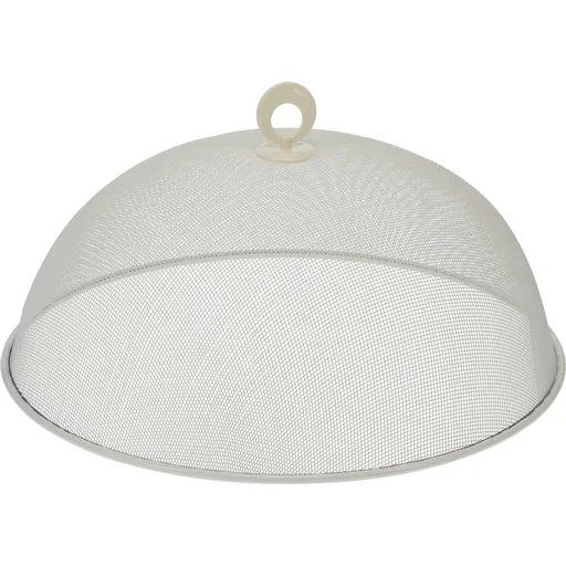 Kovový poklop na potraviny, pr. 35 x 14 cm, bílá