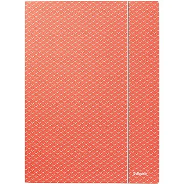 ESSELTE Colour Breeze A4 tříchlopňové s gumičkou, korálové (628494)