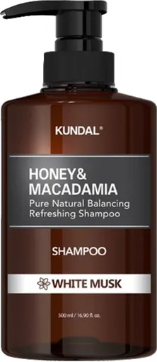 KUNDAL Hydratační šampon Honey & Macadamia White Musk (Pure Natural Balancing Refreshing Shampoo) 500 ml