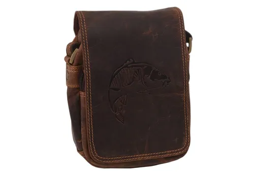 Mercucio Kožená taška přes rameno Crossbody Hunter kapr tmavěhnědý,Mercucio Kožená taška přes rameno Crossbody Hunter kapr tmavěhnědý