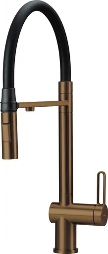 DEANTE Magnetic kartáčovaný bronz Kuchyňská baterie, s připojením na vodní filtr, s elastickou hubicí BRM_C75M