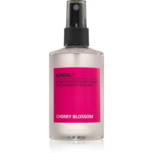 KUNDAL Pure Moist Body Mist Cherry Blossom hydratační tělový sprej se zklidňujícím účinkem 128 ml