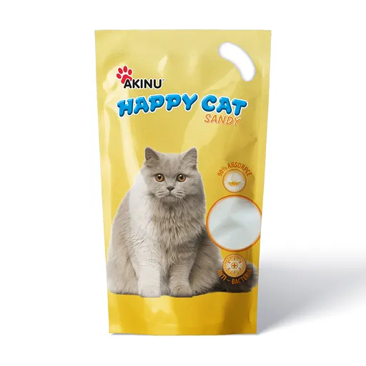 Akinu Happy cat podestýlka pro kočky jemná Sandy 7,2 l