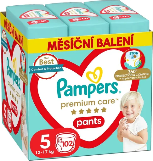 PAMPERS Premium Care Pants Vel. 5 (102 ks) (8006540490976)