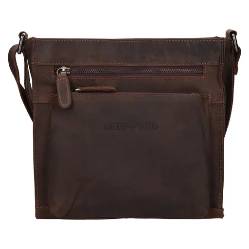 Dámská kožená crossbody kabelka Greenwood Stefani - tmavě hnědá
