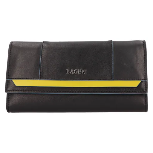 Dámská kožená peněženka Lagen Vibeke - černá