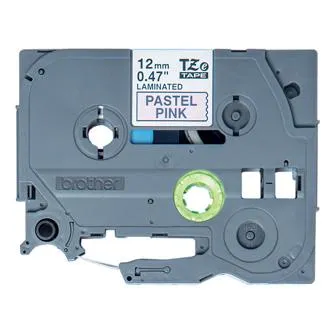 Brother originální páska do tiskárny štítků, Brother, TZE-MQE31, černý tisk/růžový podklad, 4m, 12mm, pastelový podklad