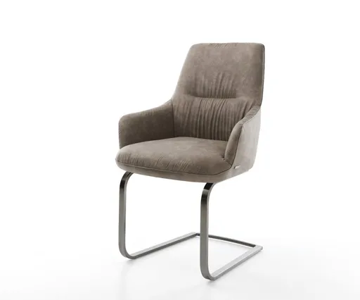 Zelia-Flex konzolová židle s područkami mikrovlákno taupe