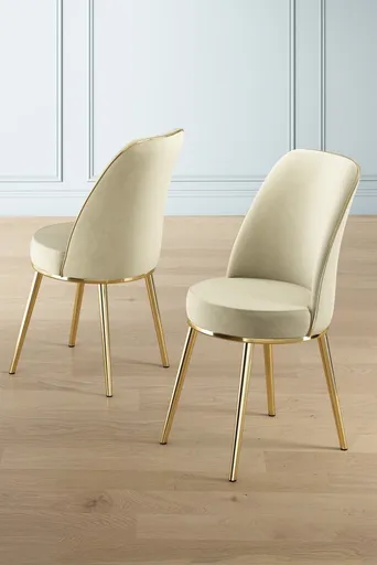 Sada židlí (4 kusy) Pefa - Cream, Gold