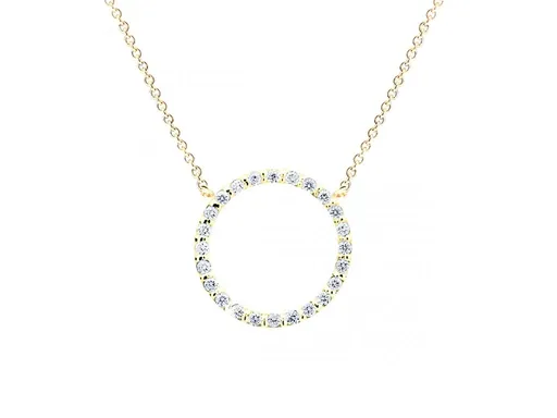 Cutie Jewellery Náhrdelník ze žlutého zlata se zirkony Z6323-40-10-X-1 45 cm