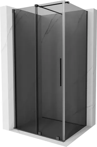 MEXEN/S Velar sprchový kout, posuvné dveře 120 x 85, grafit, grafit kartáčovaná 871-120-085-41-66