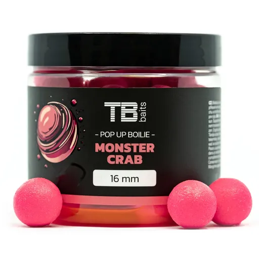 Tb baits plovoucí boilie pop-up pink monster crab + nhdc 65 g 16 mm