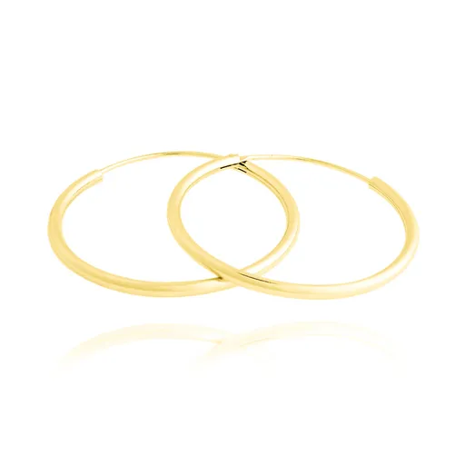 JVD Nadčasové pozlacené kruhové náušnice SVLE0208XD5GO 4 cm