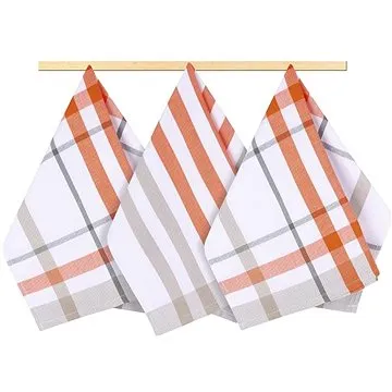 Bellatex Sada 3 kusů - 50 × 70 cm - káro oranžové (5344)