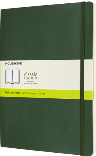 Zápisník MOLESKINE měkký čistý tm. zelený XL