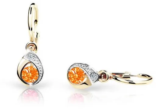 Cutie Jewellery Dětské náušnice ze žlutého zlata C1898-10-X-1 oranžová