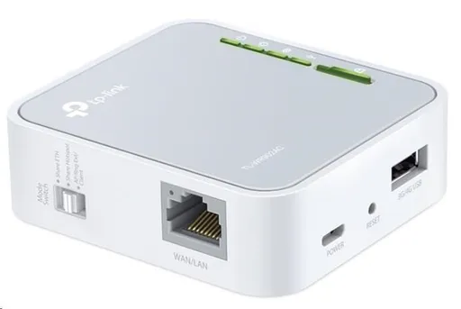 TP-Link TL-WR902AC přenosný WiFi5 router (AC750, 2, 4GHz/5GHz, 1x100Mb/s LAN/WAN, 4G LTE, 1xUSB2.0)