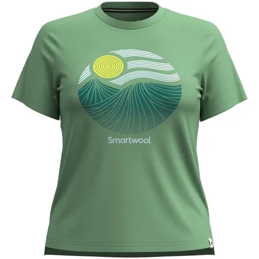 Smartwool W HORIZON VIEW GRAPHIC SHORT SLEEVE Dámské triko, zelená, velikost