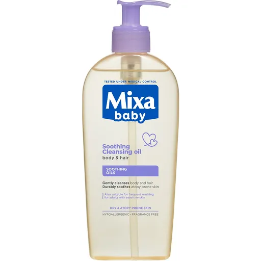 Mixa Zklidňující a čisticí olej pro děti Baby (Soothing Cleansing Oil For Body & Hair) 250 ml
