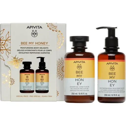 Apivita Bee My Honey Shower Gel & Body Milk Set dárková sada pro intenzivní hydrataci