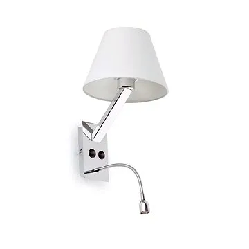FARO 68506 - LED Nástěnná lampička MOMA 1xE27/60W/100-240V + 1xLED/1W (102167)