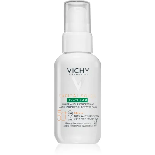 Vichy Capital Soleil UV-Clear protivrásková péče pro mastnou pleť se sklonem k akné SPF 50+ 40 ml