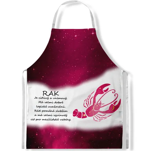 Zástěra Rak (22.6. - 22.7.) - červená