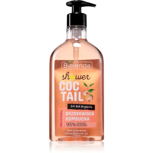 Bielenda Shower Coctail Peach + Kombucha osvěžující sprchový gel s regeneračním účinkem 400 ml