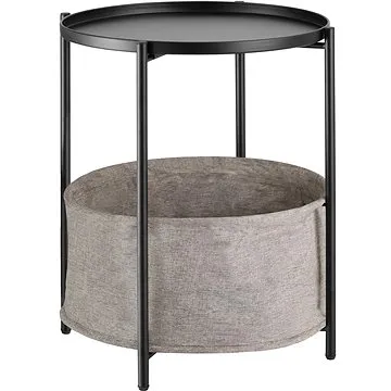 Tectake Odkládací stolek Canterbury 45,5×45,5×53cm, černá (404190)