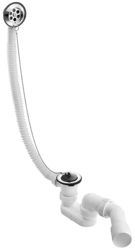 Bruckner Vanová souprava se zátkou na řetízku, L-700mm, DN40/50, nerez lesk 164.141.2