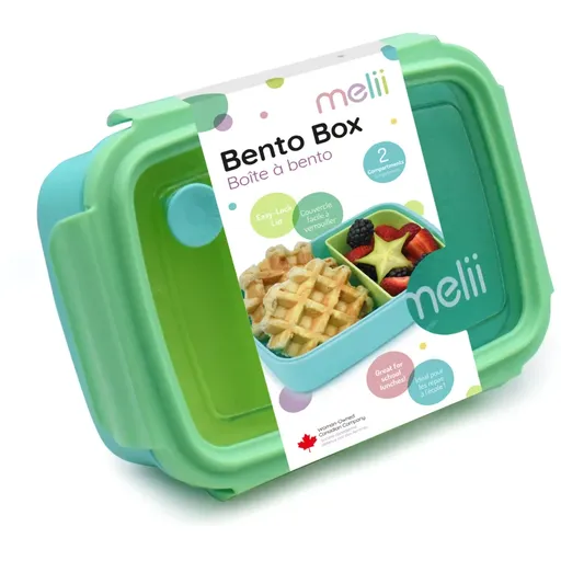 Melii Bento Box svačinový box Blue, Mint, Lime 880 ml
