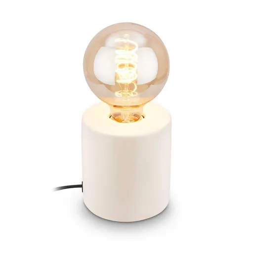 BRILONER Tubo stolní lampička - s vypínačem, E27 patice, max. 10W, bílá 7658016