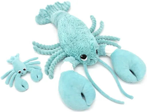 PTIPOTOS Plyšový humr Iloveyou modrý - máma s miminkem