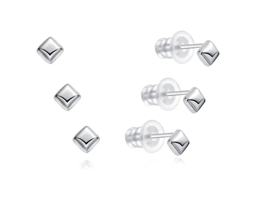 MOISS Sada drobných náušnic ze stříbra E0004635 (3 páry náušnic)