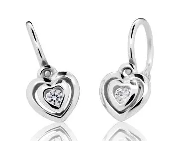 Cutie Diamonds Dětské náušnice z bílého zlata Srdíčka s brilianty DC2177-10-00-X-2