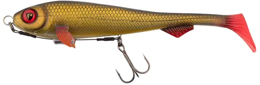 Fox rage gumová nástraha super slick shad loaded uv golden prey - 18 cm