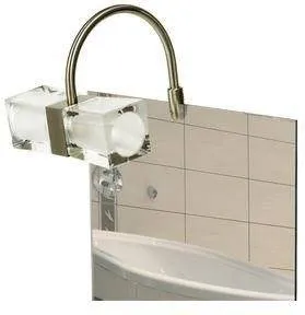 Nástěnné zrcadlové svítidlo do koupelny 2X40W G9 saténový chrom