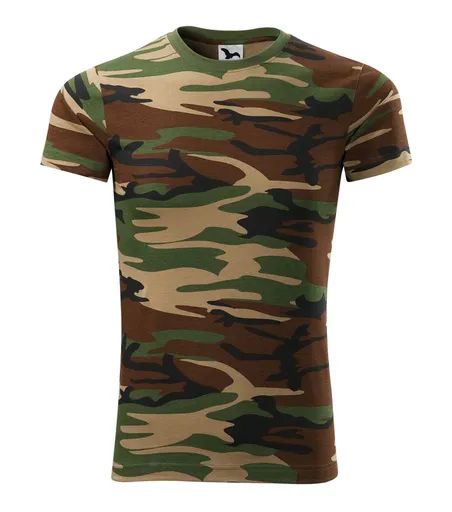 MALFINI Maskáčové tričko Camouflage - Maskáčová hnědá | 3XL