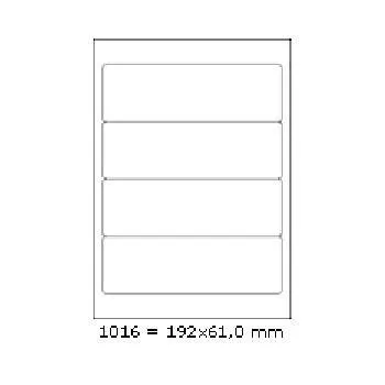 Samolepicí etikety 192 x 61 mm, 4 etikety, A4, 100 listů