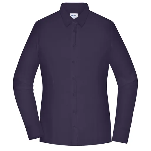 James & Nicholson (Daiber) Dámská košile s dlouhým rukávem JN1371 - Tmavě fialová | XS