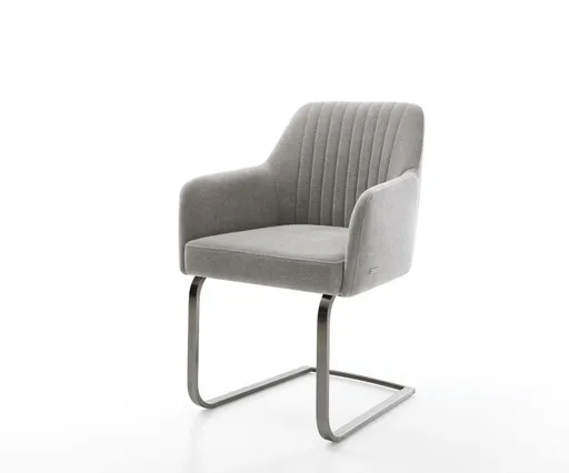 Jídelní židle Greg-Flex strukturovaná látka Měkký šedá jídelní