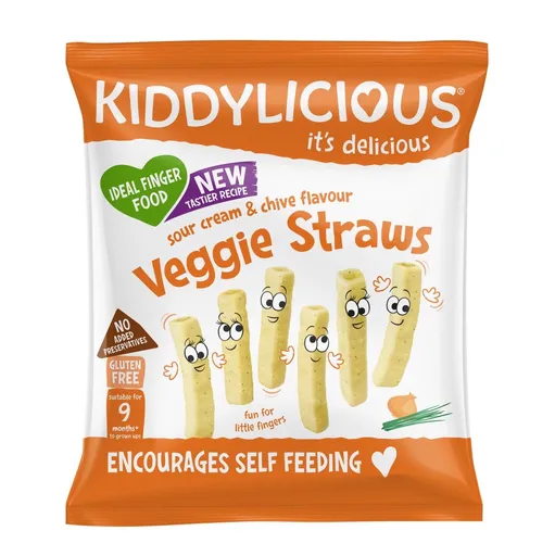 Kiddylicious Tyčinky zeleninové Zakysaná smetana a pažitka 12 g