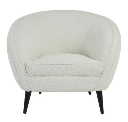 Krémové designové křeslo Almond bouclé - 91*71*77cm Light & Living