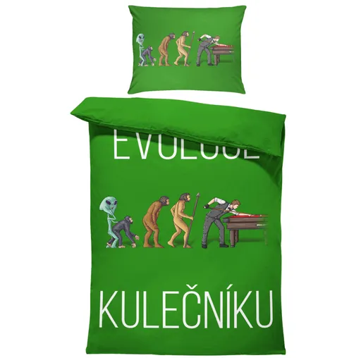 Povlečení Evoluce kulečníku (Rozměr : 1x140/220 + 1x90/70)